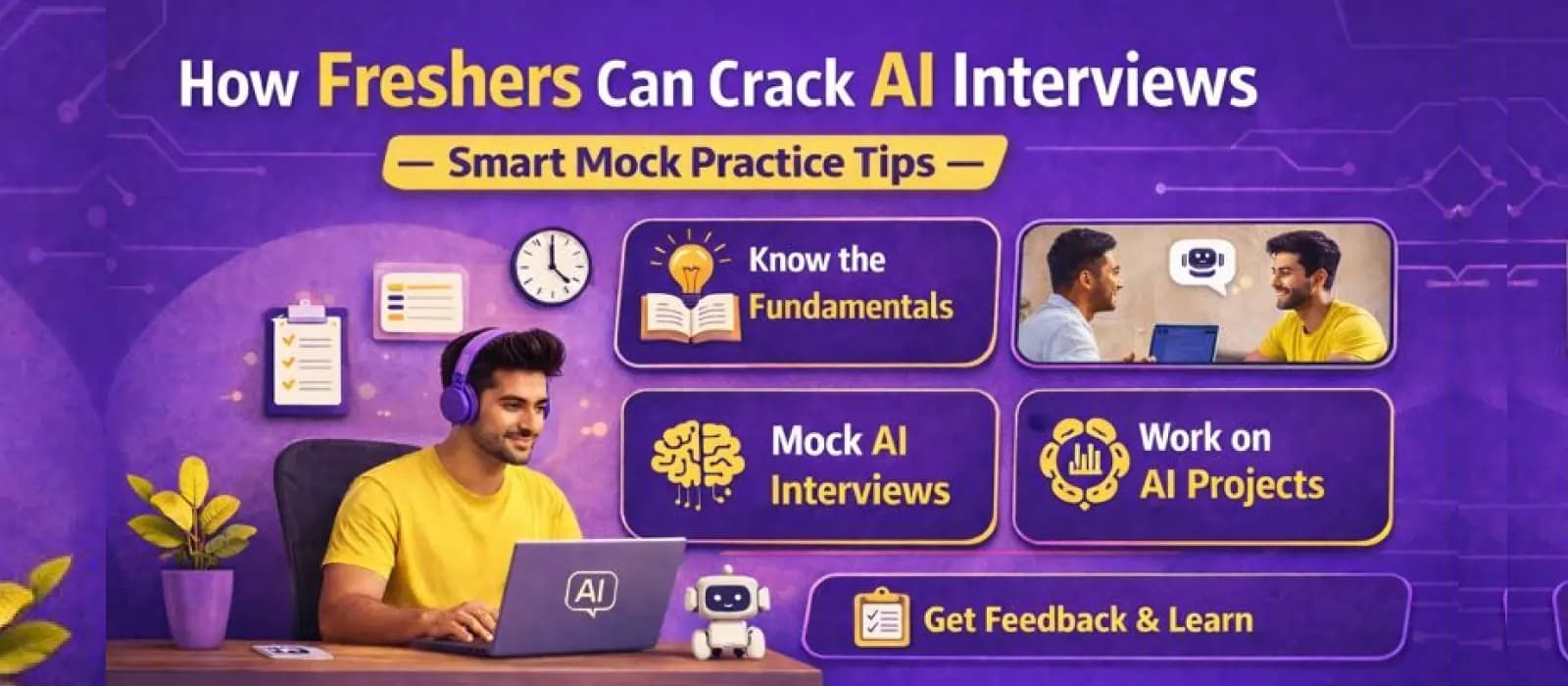 How Freshers Can Crack AI Interviews - Smart Mock Practice Tips